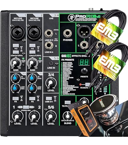 Amazon | Mackie Mix8 8-Channel Compact Mixer with Pair of